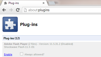 Disable Flash in Chrome