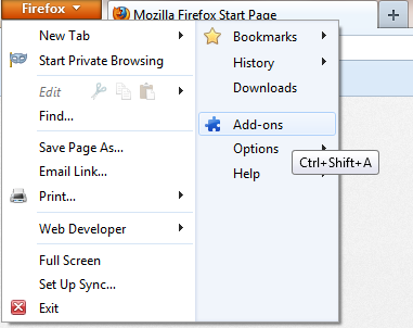 Firefox Disable Flash 