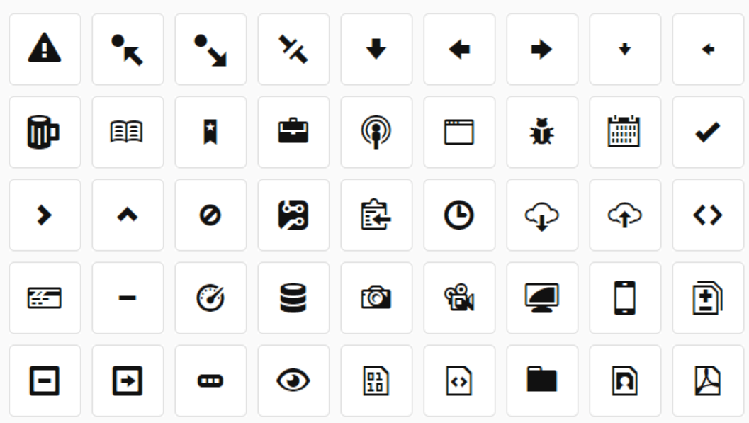 Octicons Icon pack Github