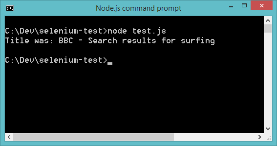 Node command prompt