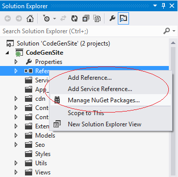 Visual studio как убрать references