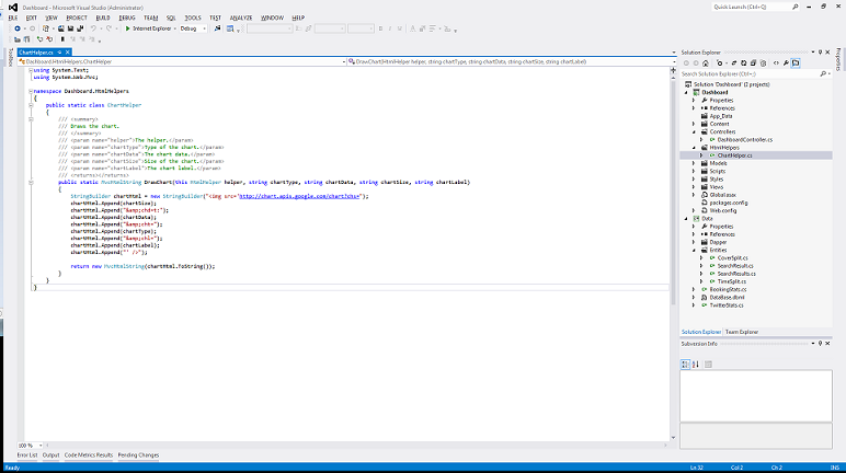 Visual Studio 2012 Layout