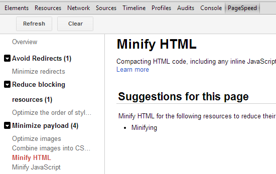 minify js files unused code